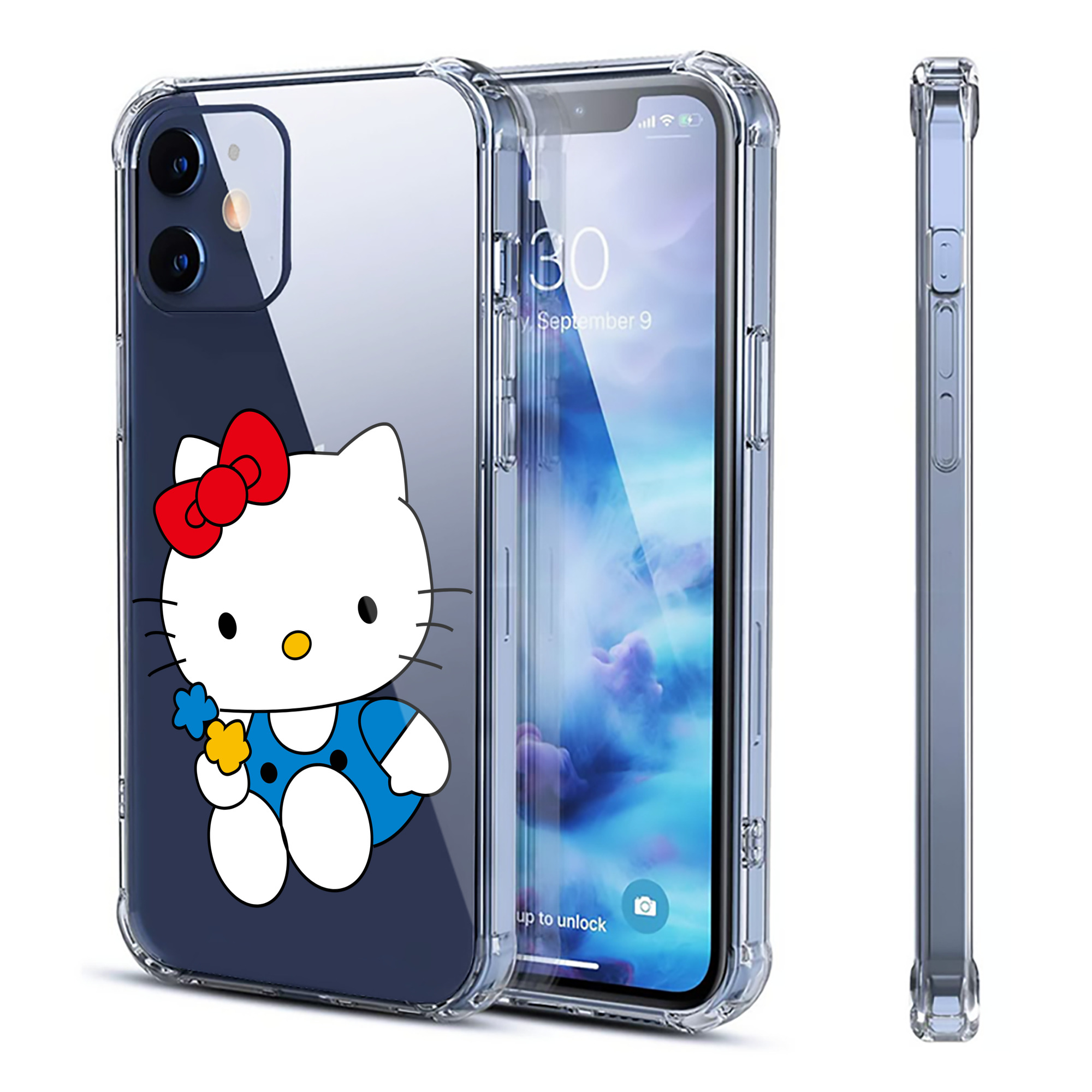 （画像用） Hello Kitty ハローキティ 【iPhone 12シリーズ対応】透明スマホケース（クリアソフトケース）